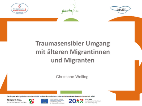 Vortrag: Traumasensibler Umgang mit älteren Migrantinnen und Migranten